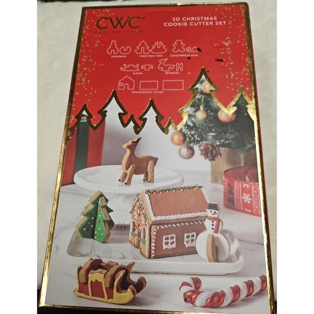 CWC Cook With Color 13‎ Piece 3D Christmas Cookie Cutter Set